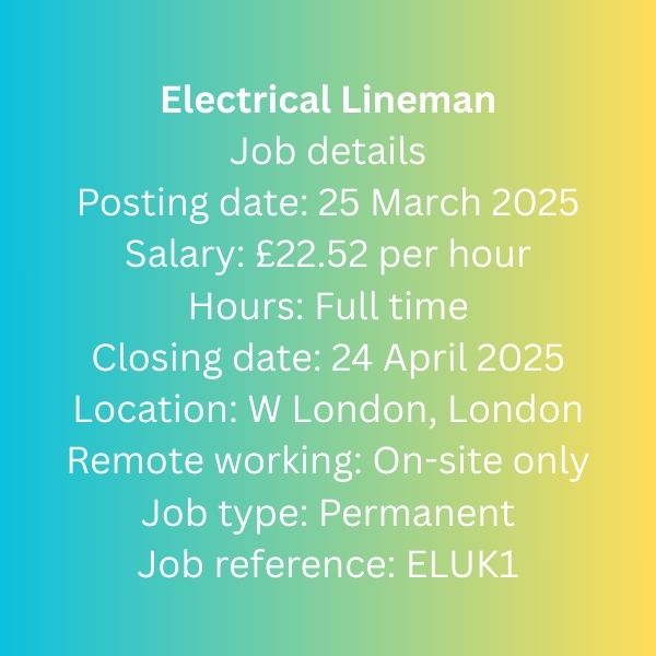 Job1004 (1) Electrical Lineman Job1004