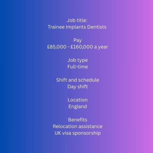Trainee Implants Dentists Job1008